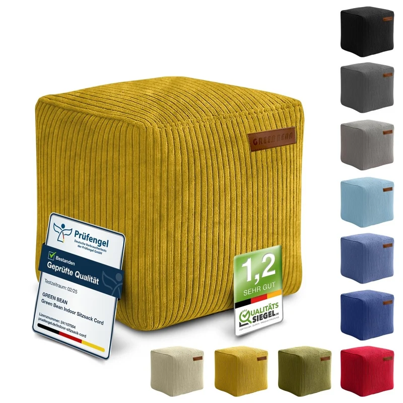 Cube Sitzhocker in Cord-Optik