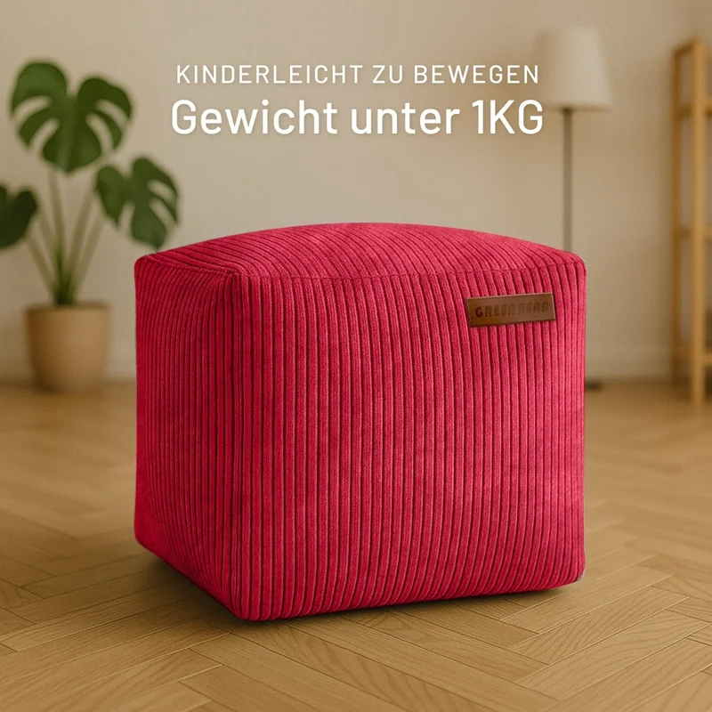 Cube Sitzhocker in Cord-Optik