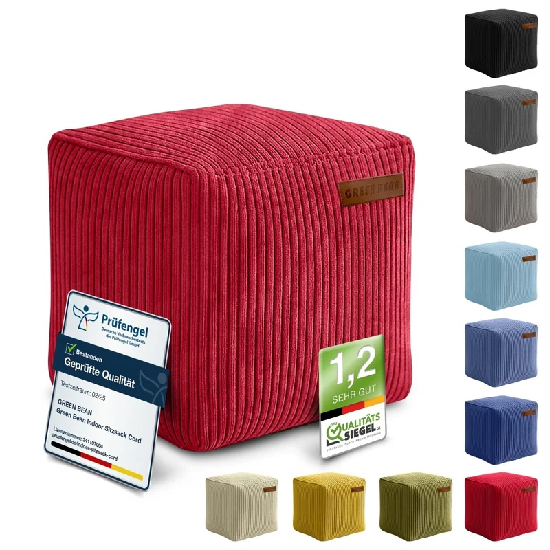 Cube Sitzhocker in Cord-Optik