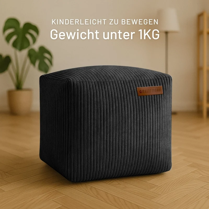 Cube Sitzhocker in Cord-Optik