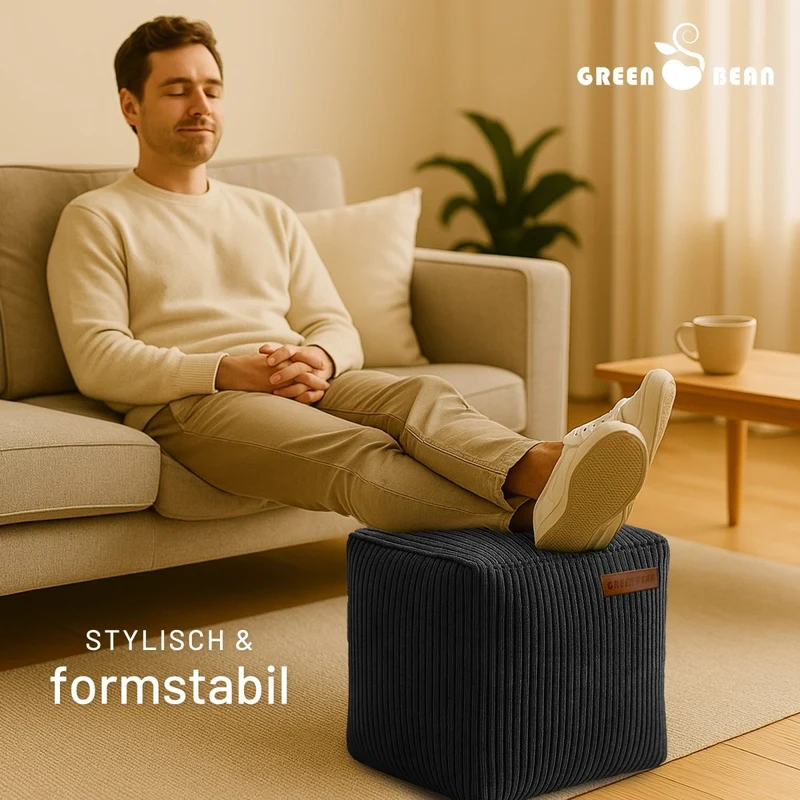 Cube Sitzhocker in Cord-Optik