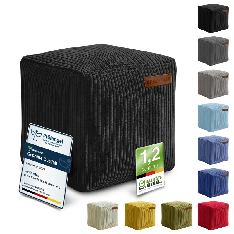 Cube Sitzhocker in Cord-Optik