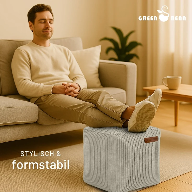 Cube Sitzhocker in Cord-Optik