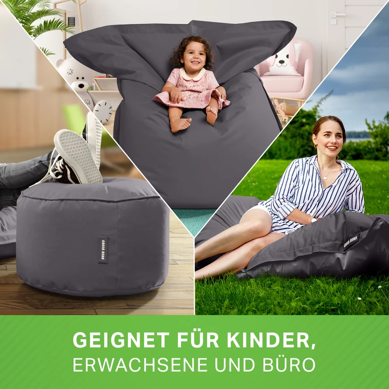 Square Riesensitzsack mit Pouf Stay