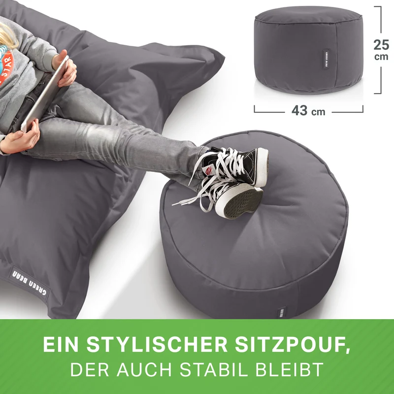 Square Riesensitzsack mit Pouf Stay