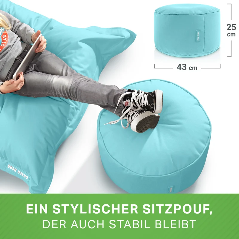 Square Riesensitzsack mit Pouf Stay