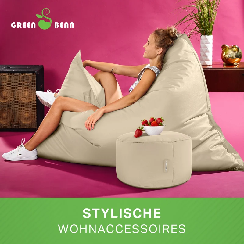 Square Riesensitzsack mit Pouf Stay