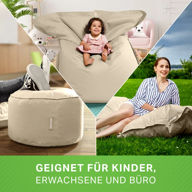 Square Riesensitzsack mit Pouf Stay