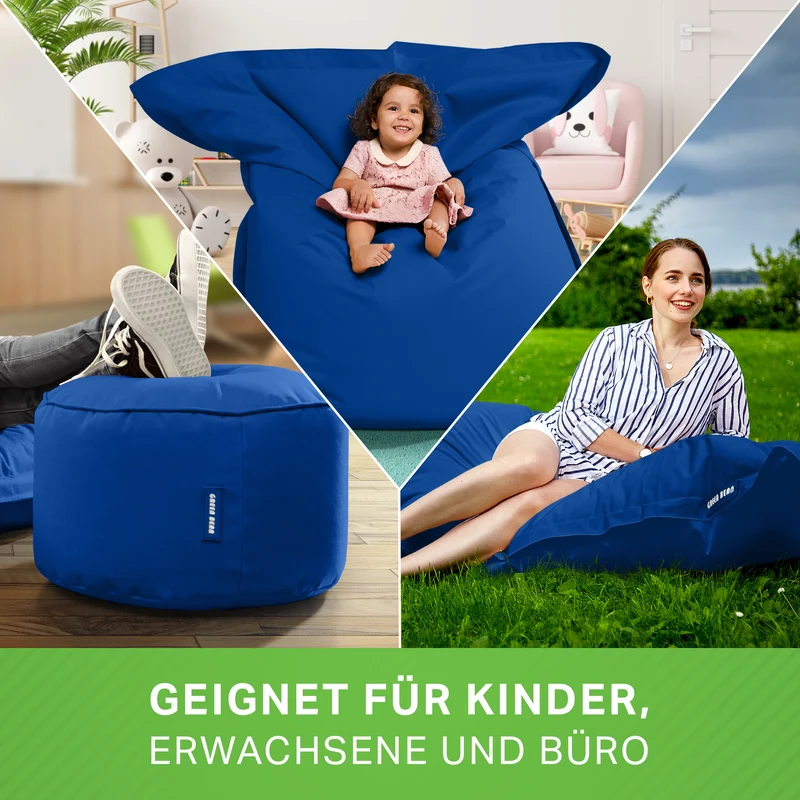 Square Riesensitzsack mit Pouf Stay