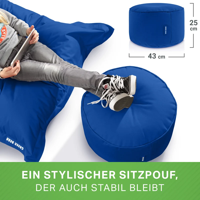 Square Riesensitzsack mit Pouf Stay