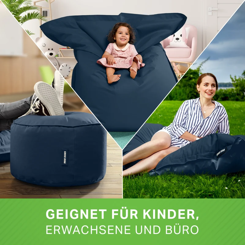 Square Riesensitzsack mit Pouf Stay