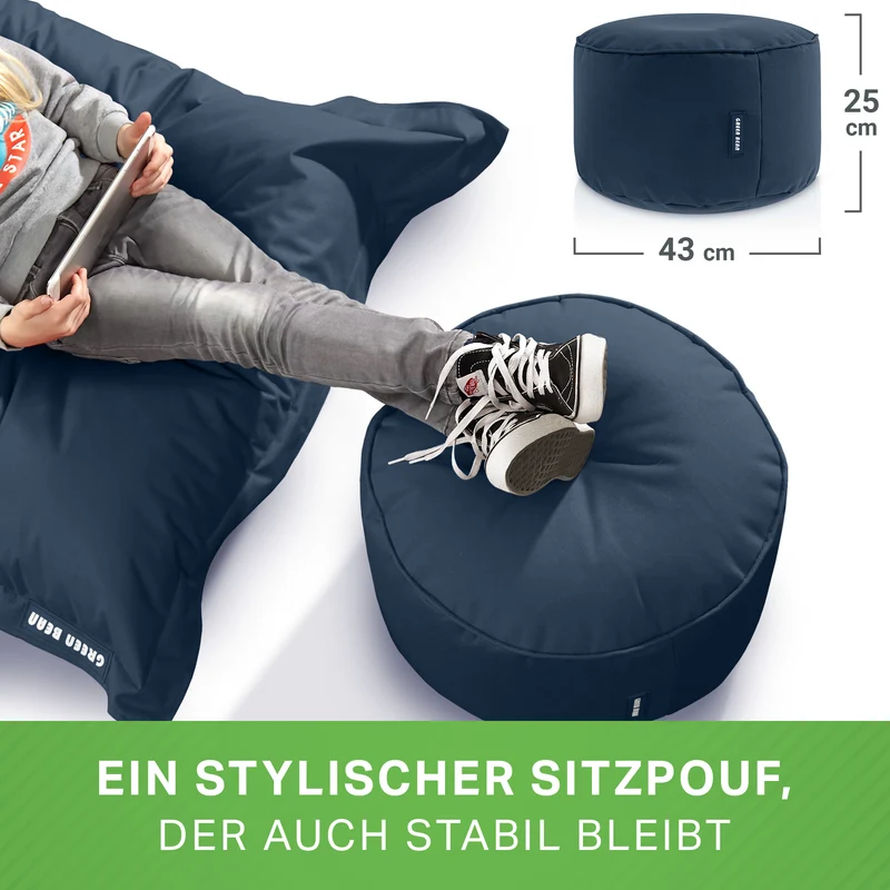 Square Riesensitzsack mit Pouf Stay
