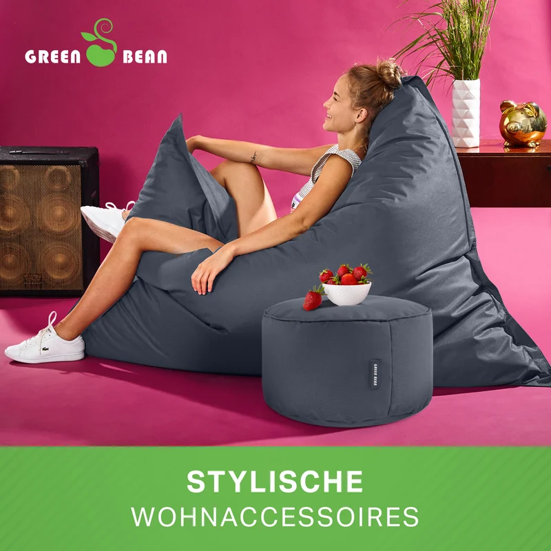 Square Riesensitzsack mit Pouf Stay