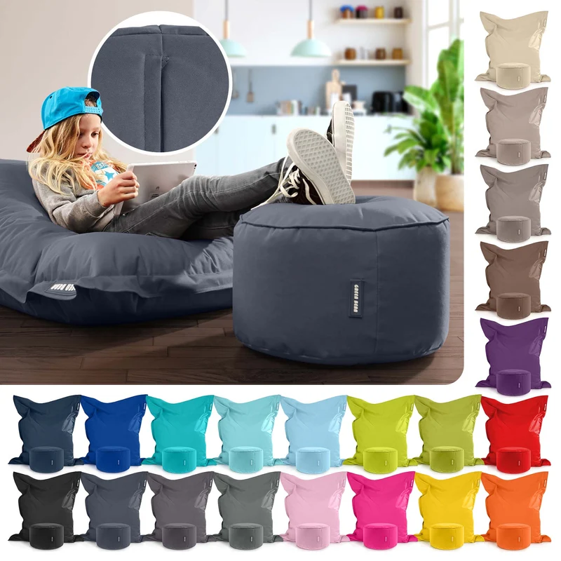Square Riesensitzsack mit Pouf Stay