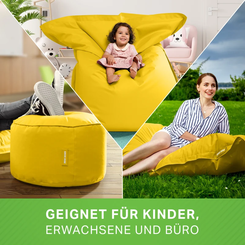 Square Riesensitzsack mit Pouf Stay