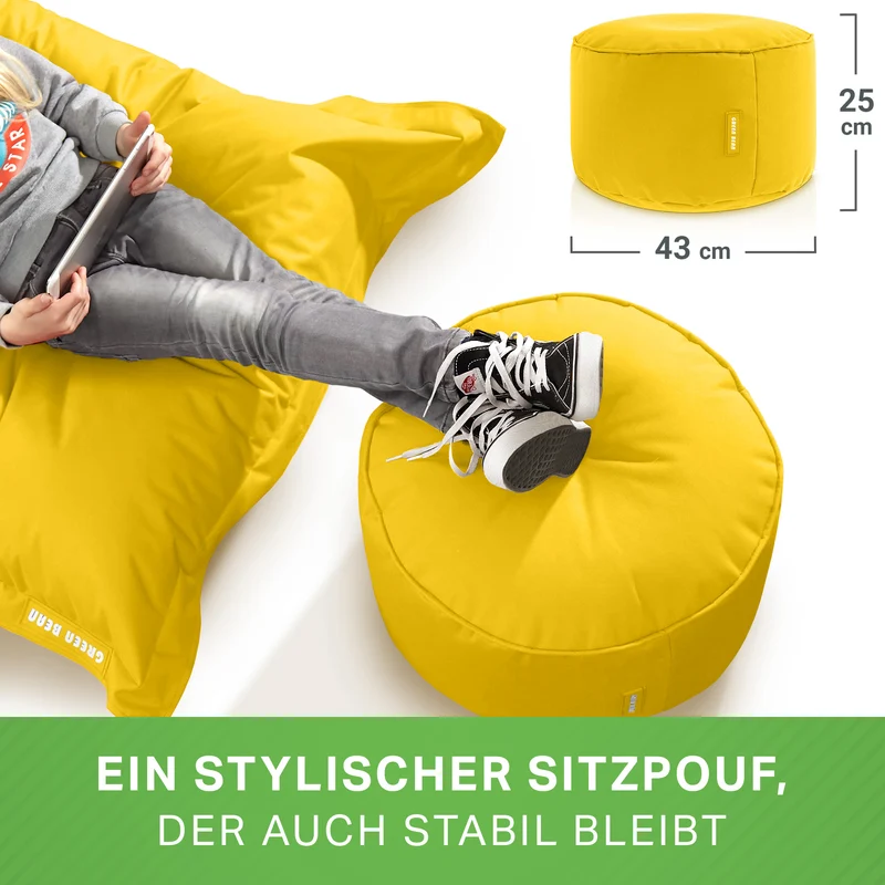 Square Riesensitzsack mit Pouf Stay