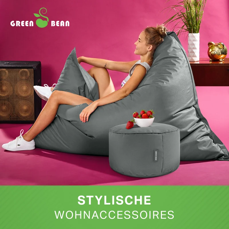 Square Riesensitzsack mit Pouf Stay