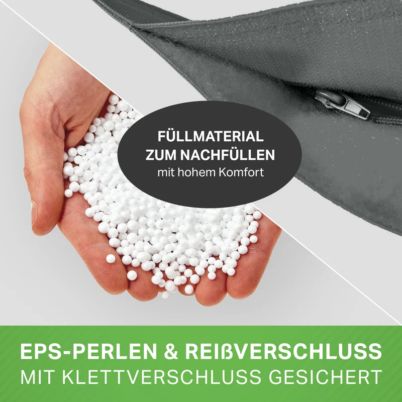 Square Riesensitzsack mit Pouf Stay