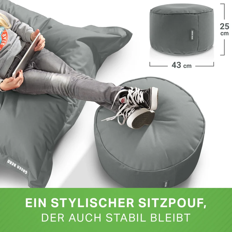 Square Riesensitzsack mit Pouf Stay