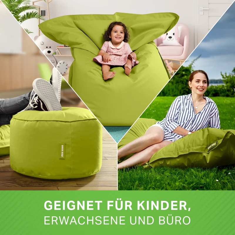 Square Riesensitzsack mit Pouf Stay