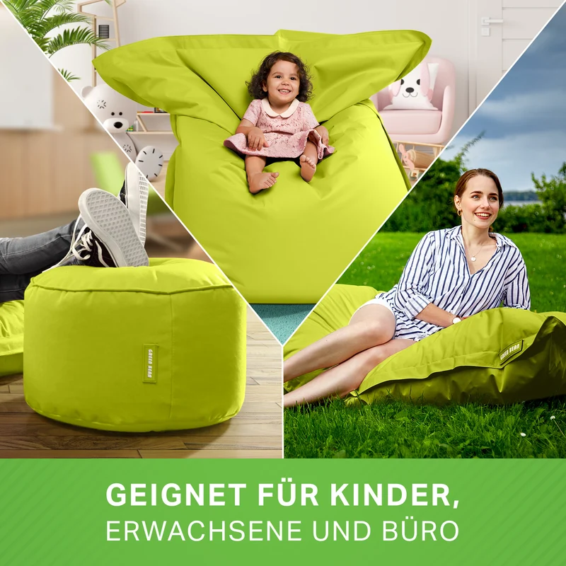 Square Riesensitzsack mit Pouf Stay