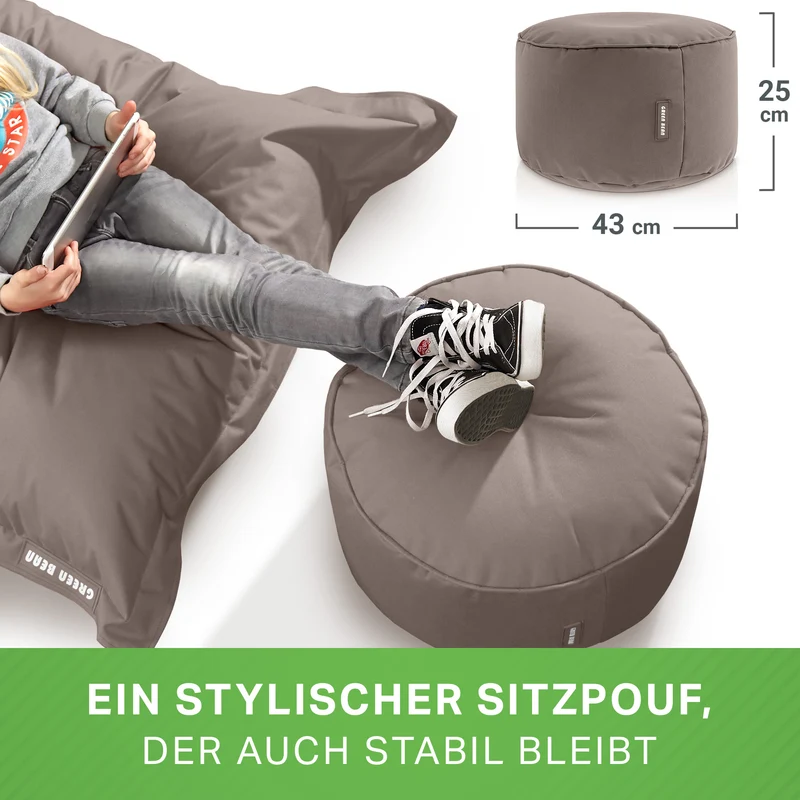 Square Riesensitzsack mit Pouf Stay