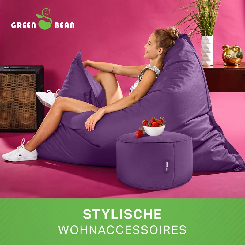 Square Riesensitzsack mit Pouf Stay