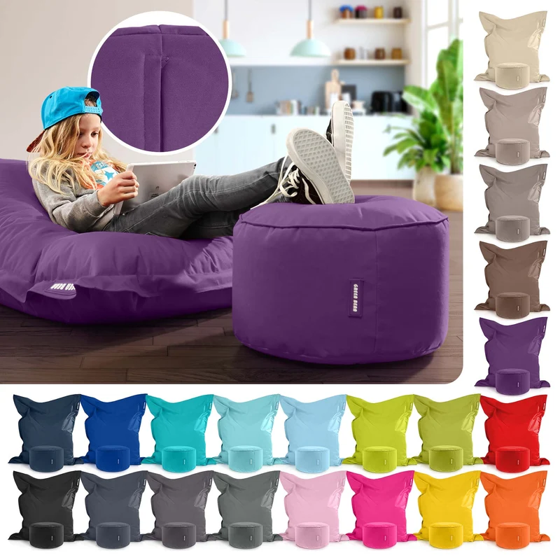 Square Riesensitzsack mit Pouf Stay