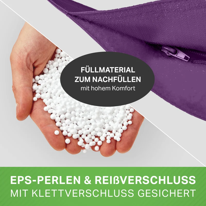 Square Riesensitzsack mit Pouf Stay