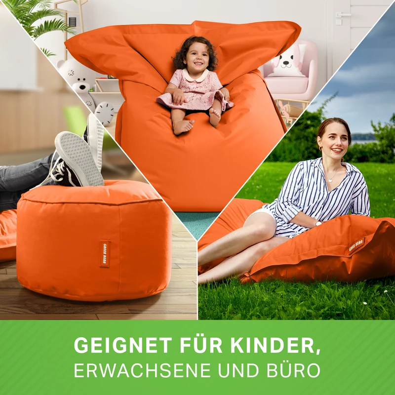 Square Riesensitzsack mit Pouf Stay