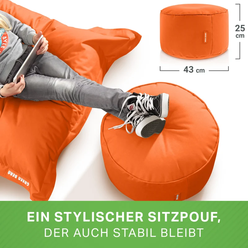 Square Riesensitzsack mit Pouf Stay