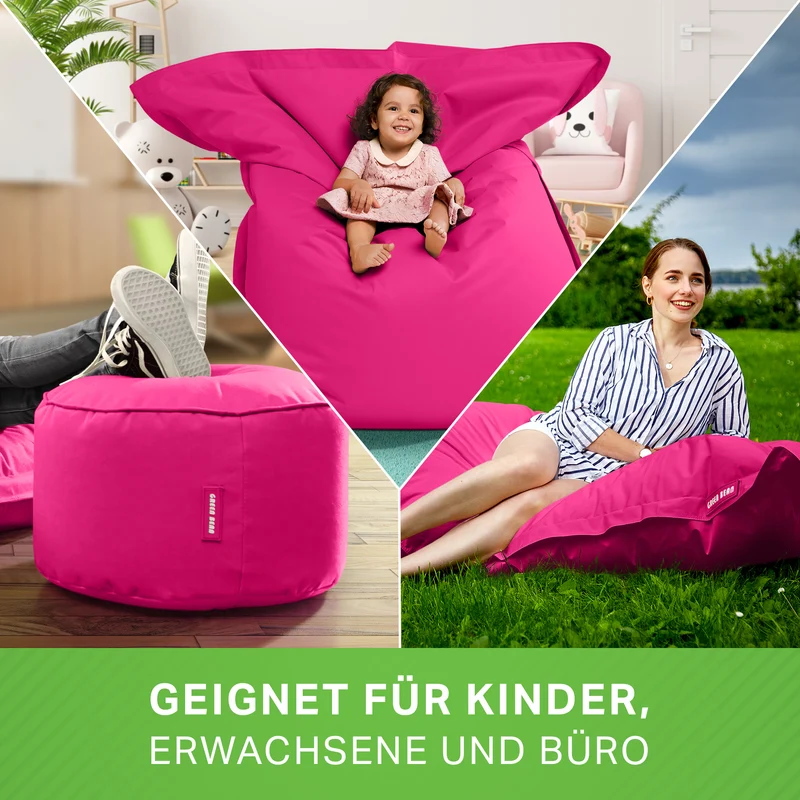 Square Riesensitzsack mit Pouf Stay