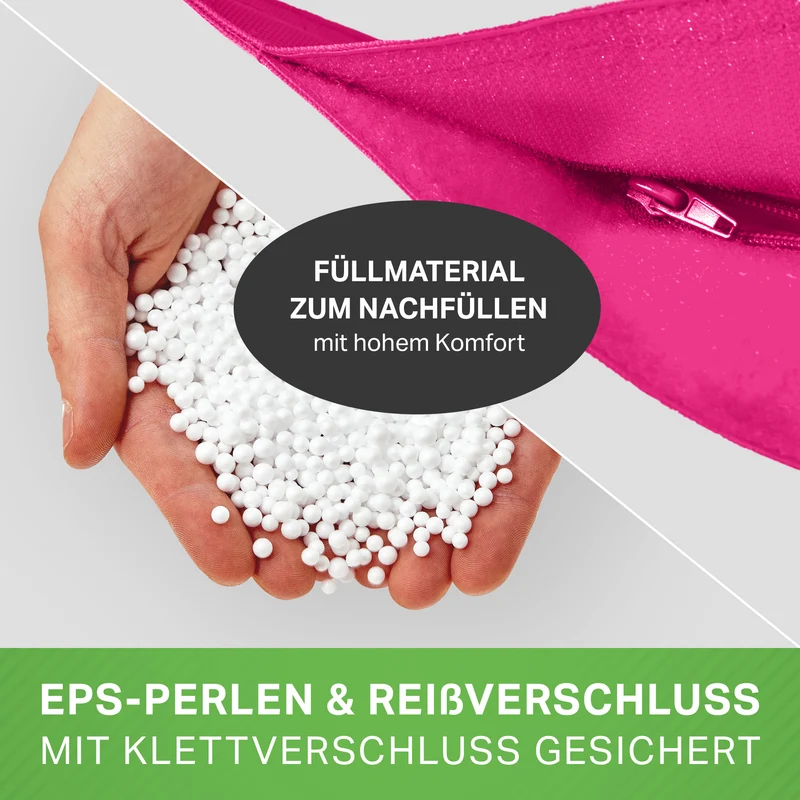 Square Riesensitzsack mit Pouf Stay