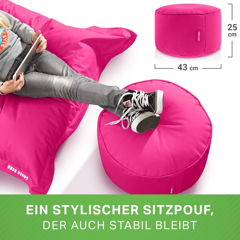 Square Riesensitzsack mit Pouf Stay