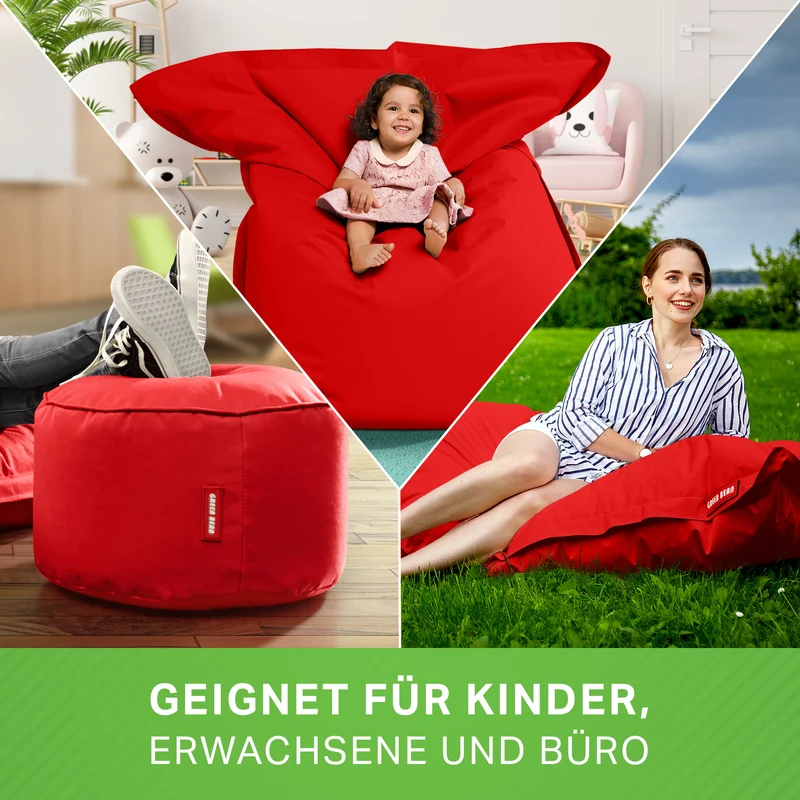 Square Riesensitzsack mit Pouf Stay