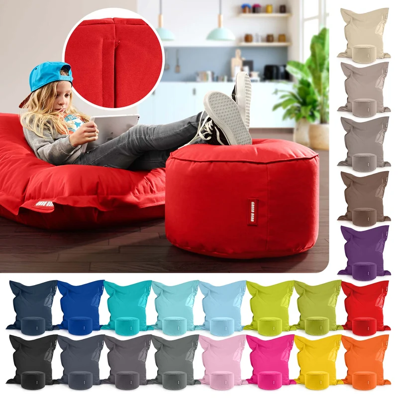 Square Riesensitzsack mit Pouf Stay