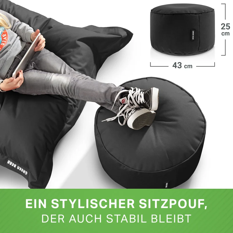 Square Riesensitzsack mit Pouf Stay