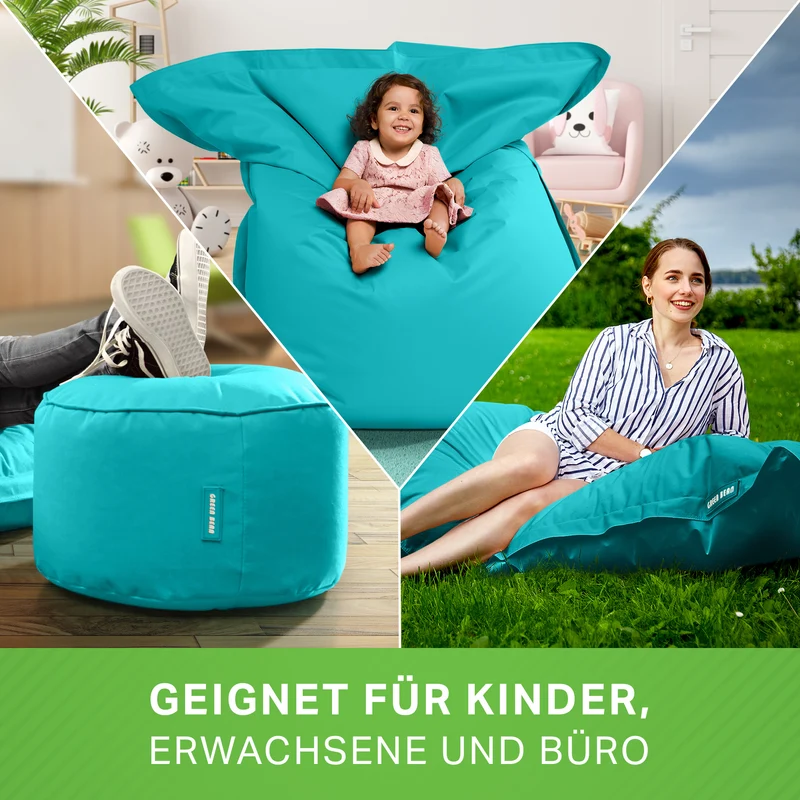 Square Riesensitzsack mit Pouf Stay