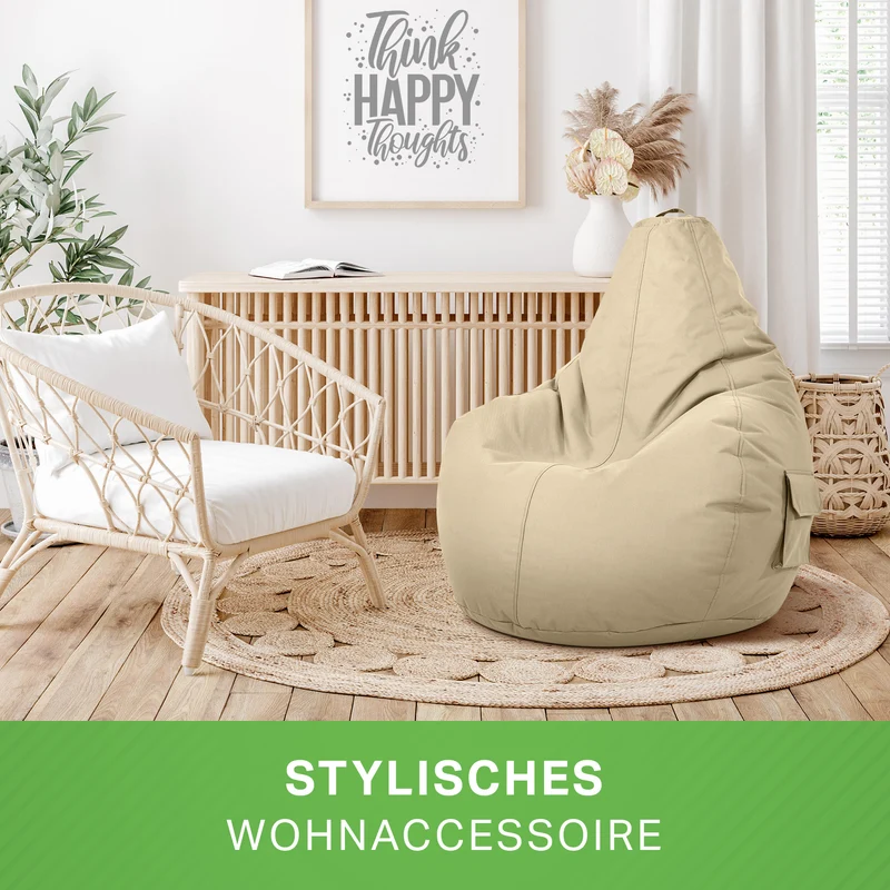 Gaming Sitzsack + Pouf Cozy im Set aus PVC