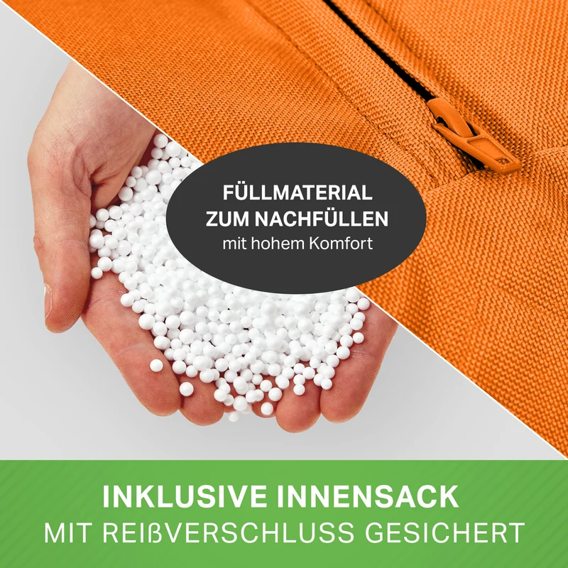 Gaming Sitzsack + Pouf Cozy im Set aus PVC
