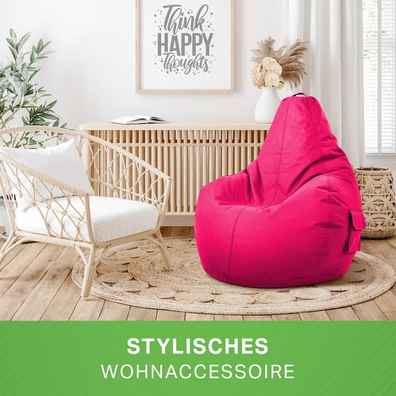 Gaming Sitzsack + Pouf Cozy im Set aus PVC