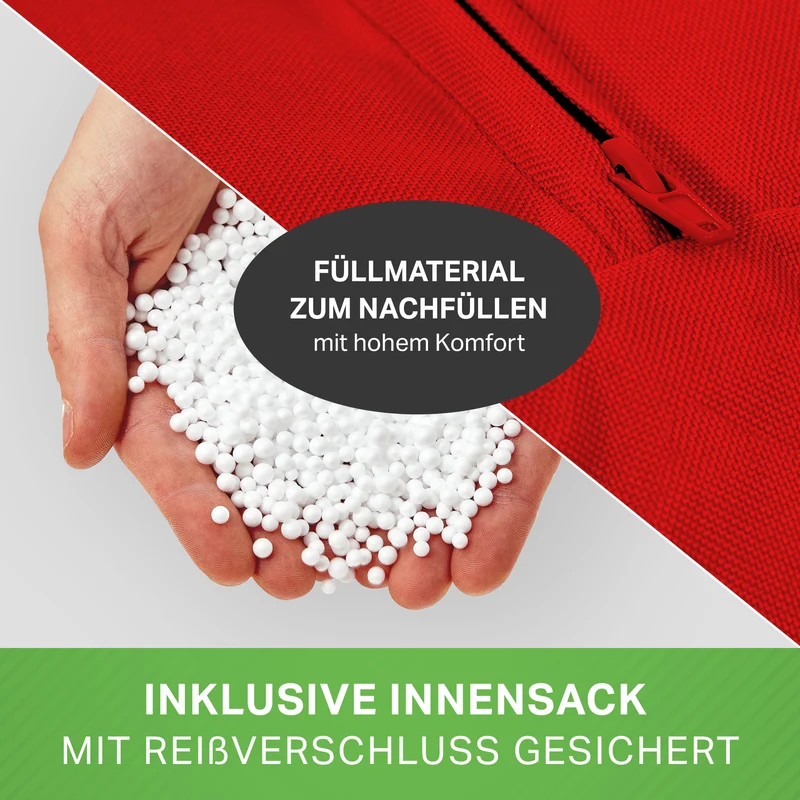 Gaming Sitzsack + Pouf Cozy im Set aus PVC