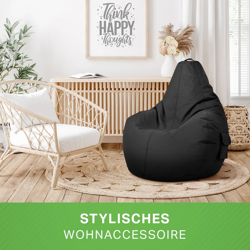 Gaming Sitzsack + Pouf Cozy im Set aus PVC
