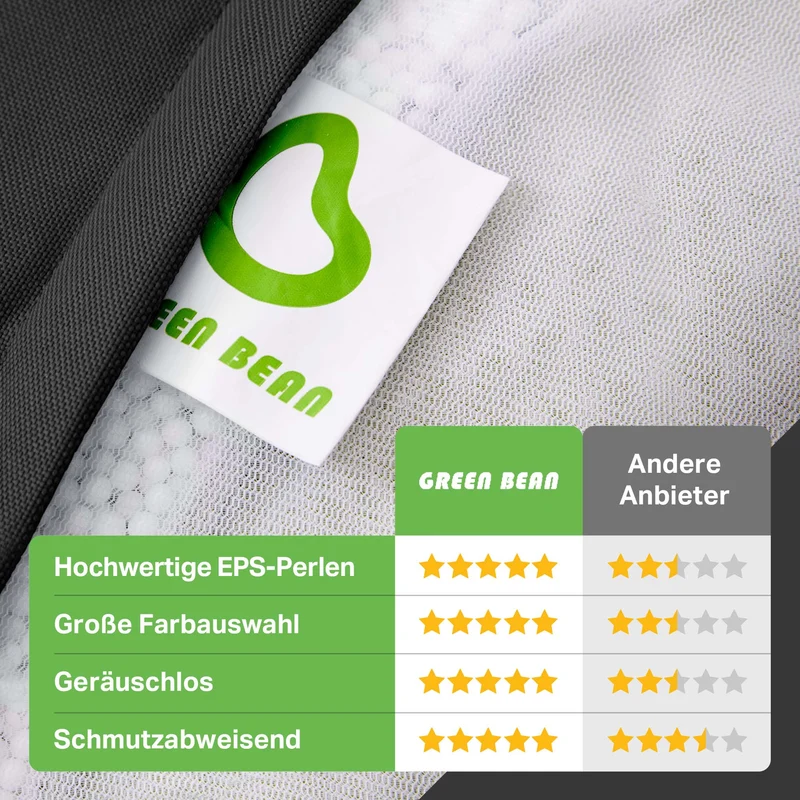 Gaming Sitzsack + Pouf Cozy im Set aus PVC
