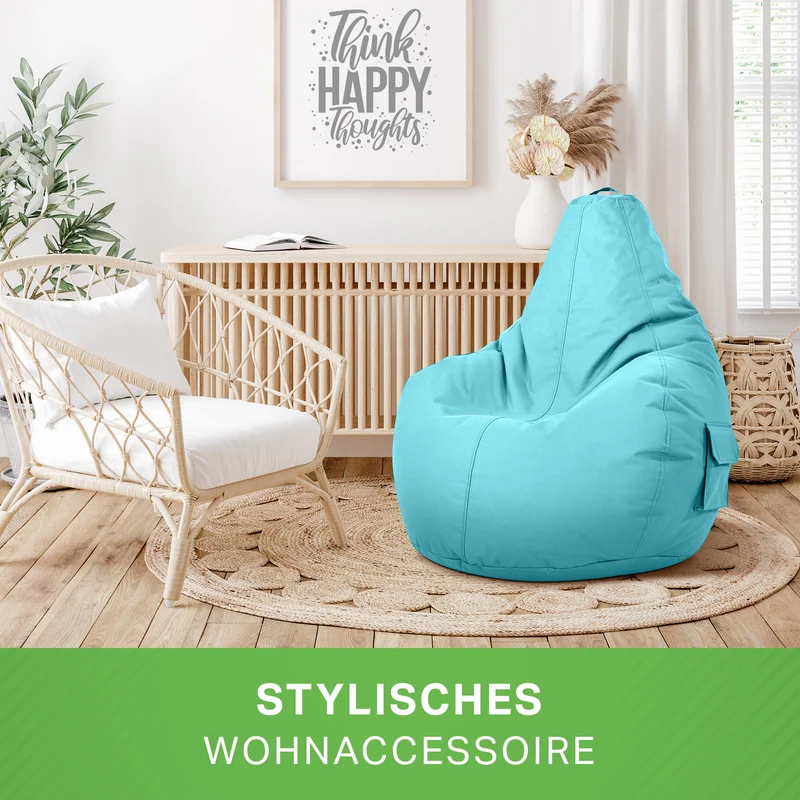 Gaming Sitzsack + Pouf Cozy im Set aus PVC