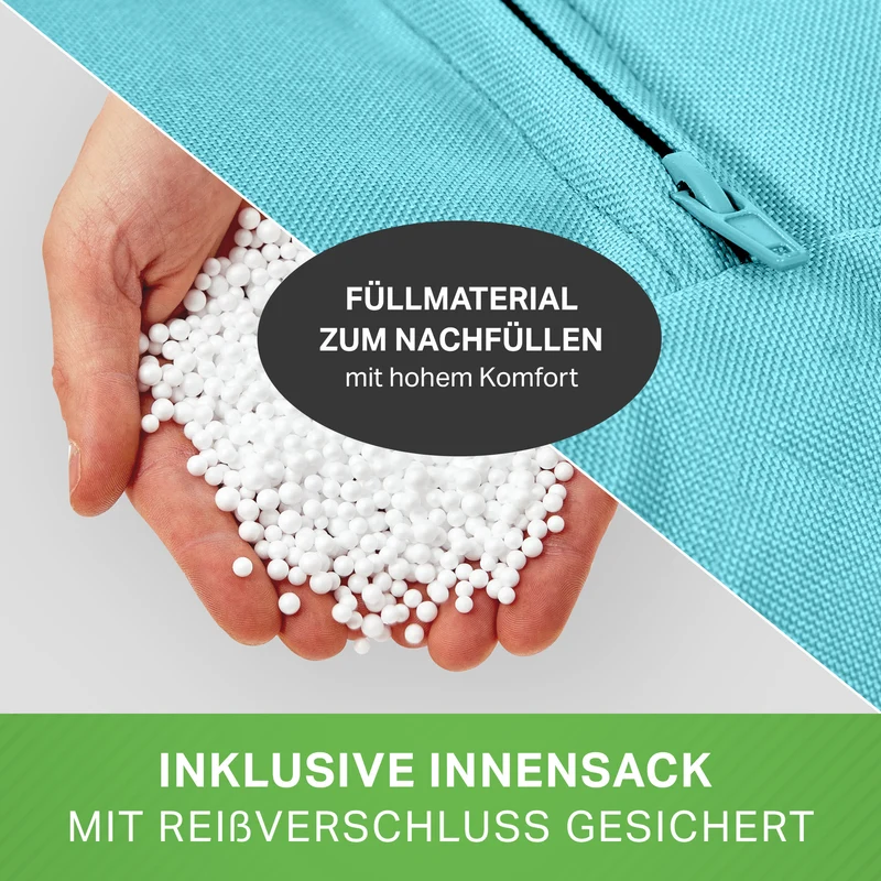 Gaming Sitzsack + Pouf Cozy im Set aus PVC
