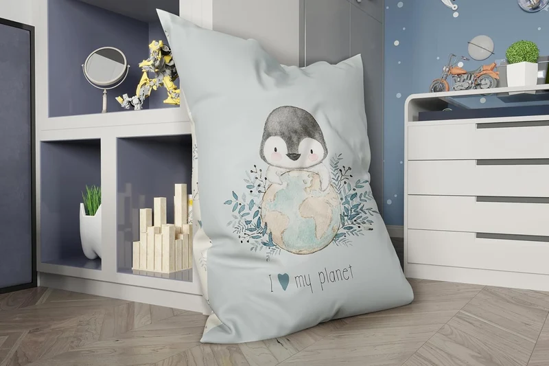 Kinder Sitzsack mit waschbarem Bezug und Motiv