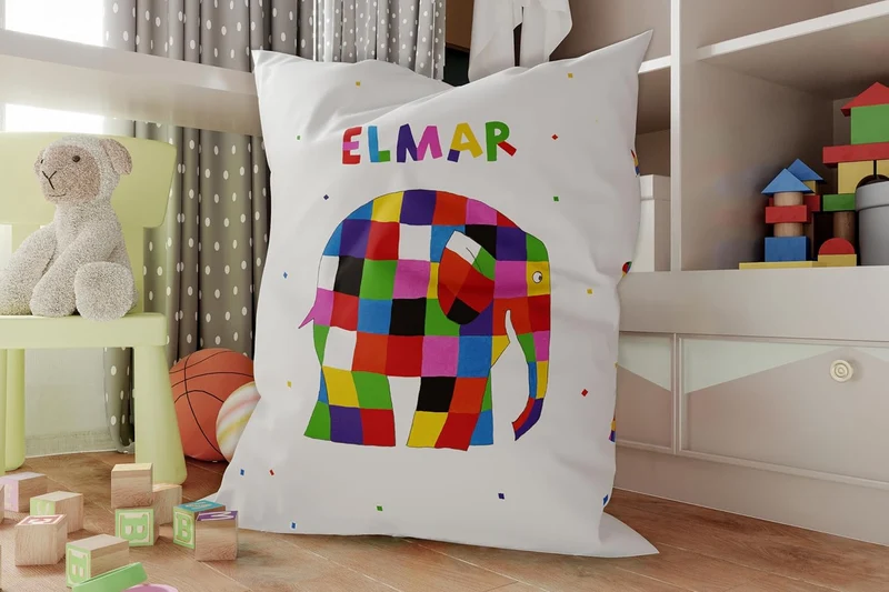 Kinder Sitzsack mit waschbarem Bezug und Motiv