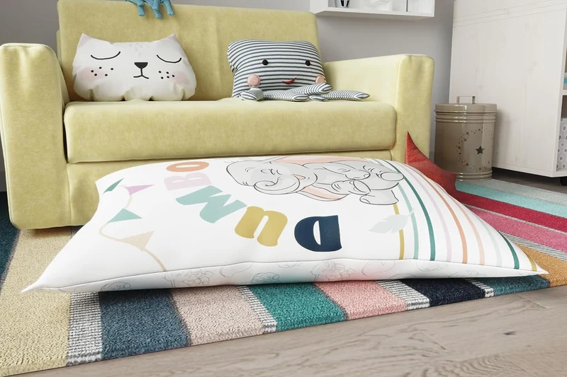 Kinder Sitzsack mit waschbarem Bezug und Motiv