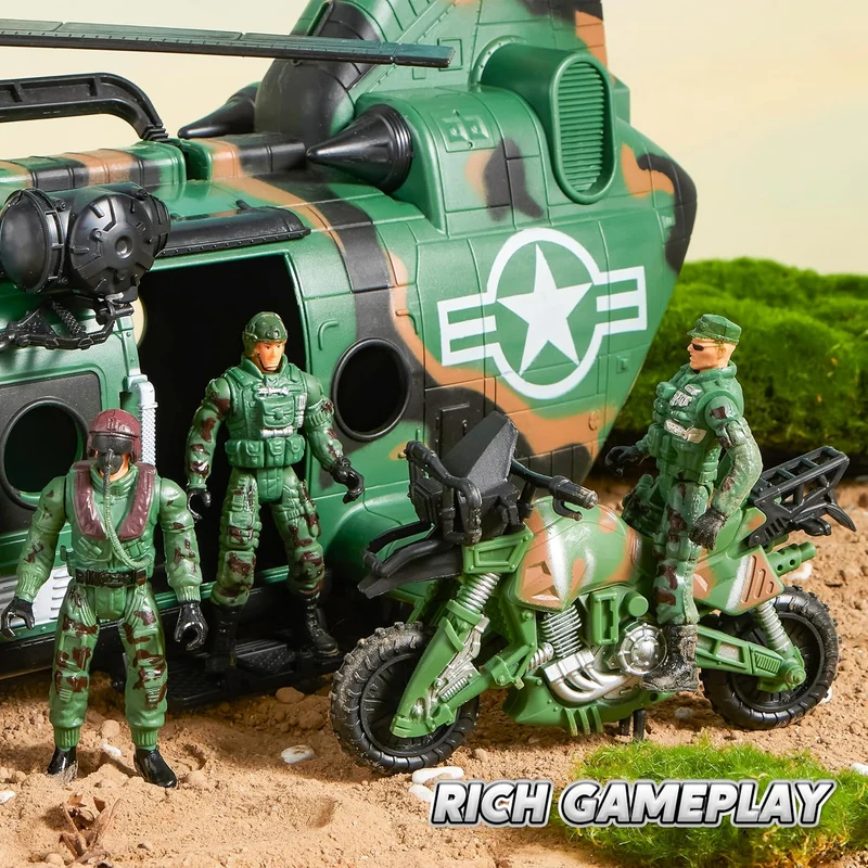 JOYIN 10-in-1 Military Helicopter Toys